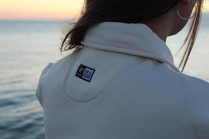 Polo à col zippé 1/4 - Bio - Adulte (Blanc) 6/7