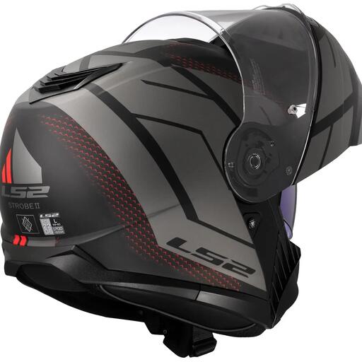 LS2 FF908 Strobe II Code modular helmet M 57-58 cm matt black/grey ...