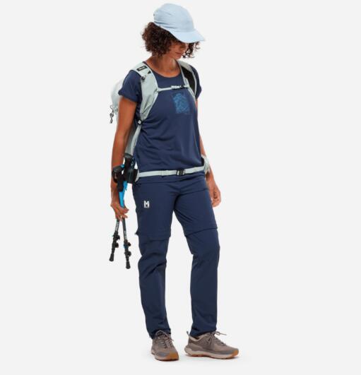 Pantalón desmontable Senderismo - Trekking Mujeres  UBIC STRETCH ZIP OFF 5/6