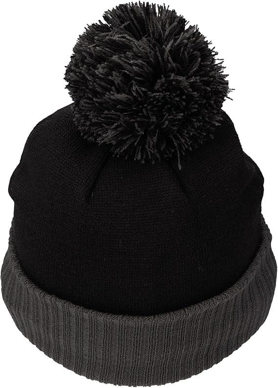 TaylorMade Bobble Beanie, Gorro con Pompón para Hombre, Negro 2/2