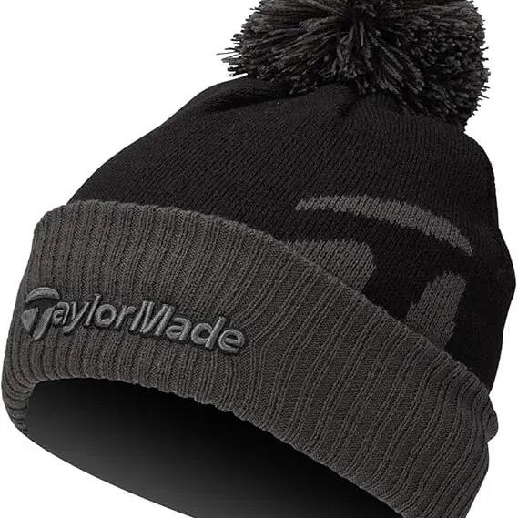 TaylorMade Bobble Beanie for Men - Black