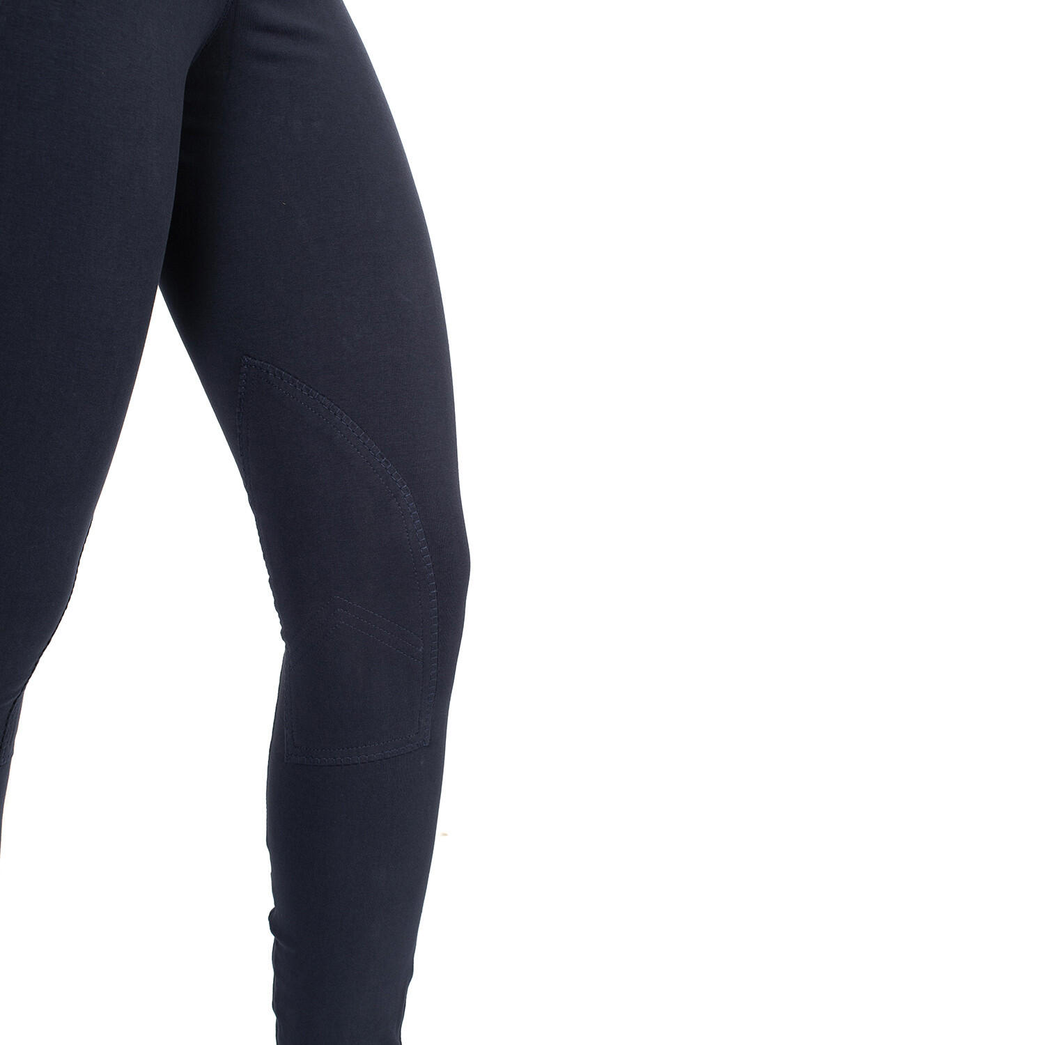 Pantalon d'équitation femme en coton stretch 3/4