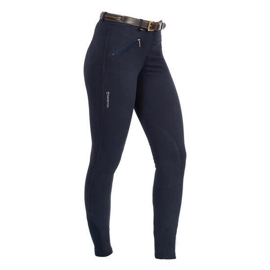 Pantalon d'équitation femme en coton stretch