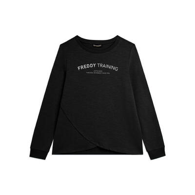 Felpa con Scollo Girocollo e Fronte a Incrocio