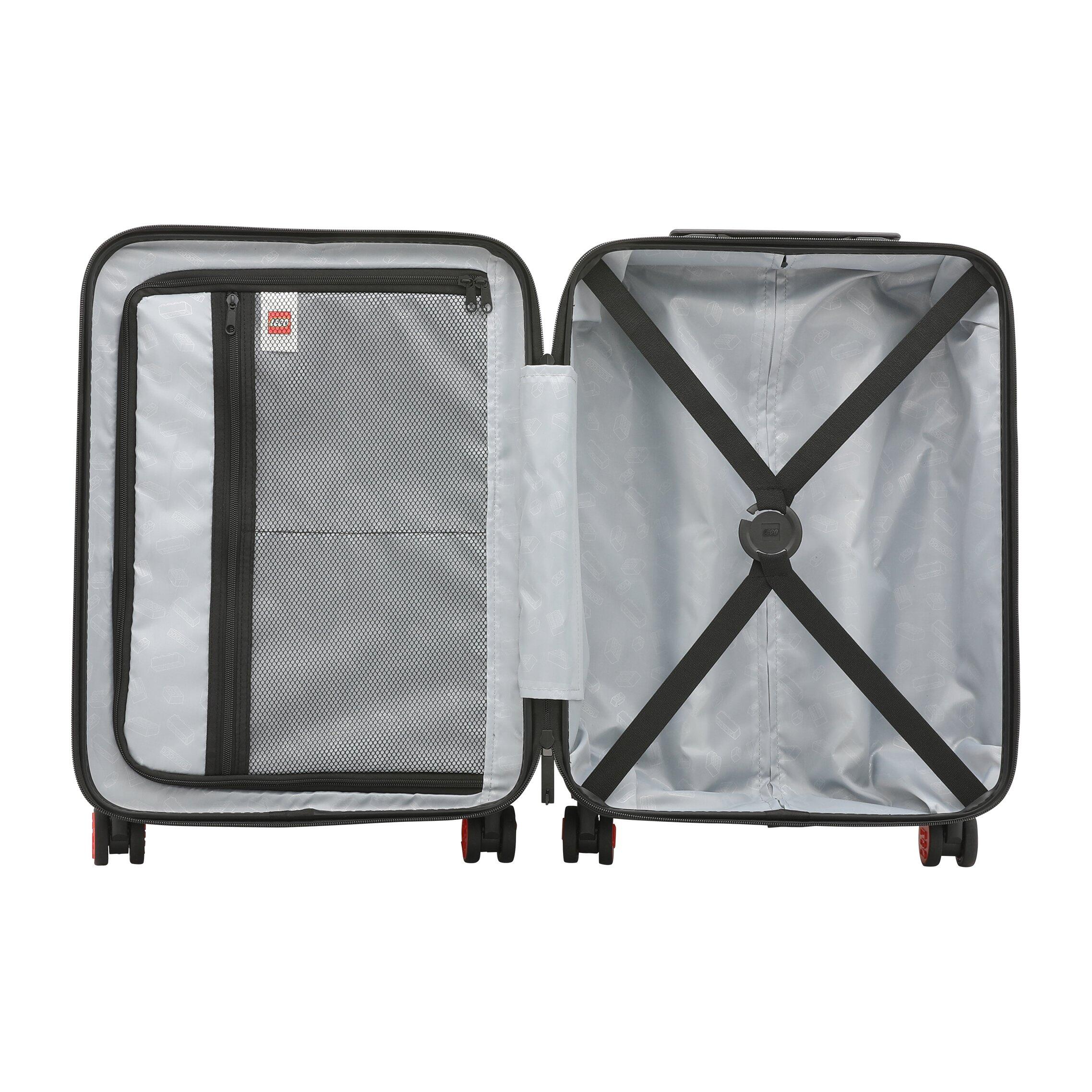 Maleta Trolley LEGO Brick 2X2 Urban 20" Negro Rojo 3/5