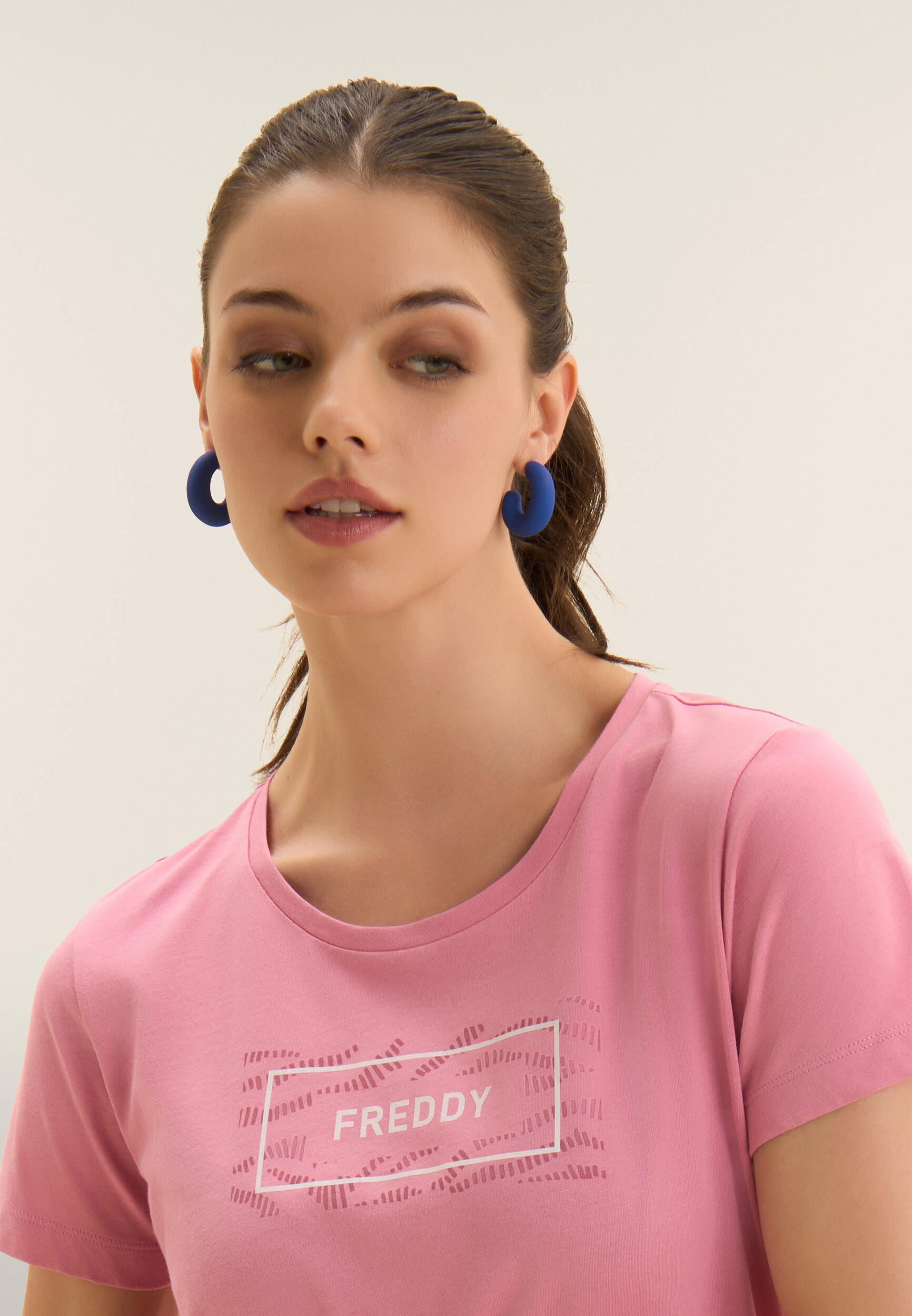T-shirt con Logo FREDDY su Grafica Ondulata 4/4