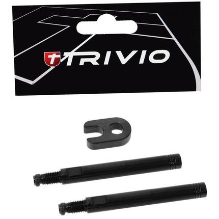 Rallonge de valve Presta Trivio 50 mm aluminium noir avec outil