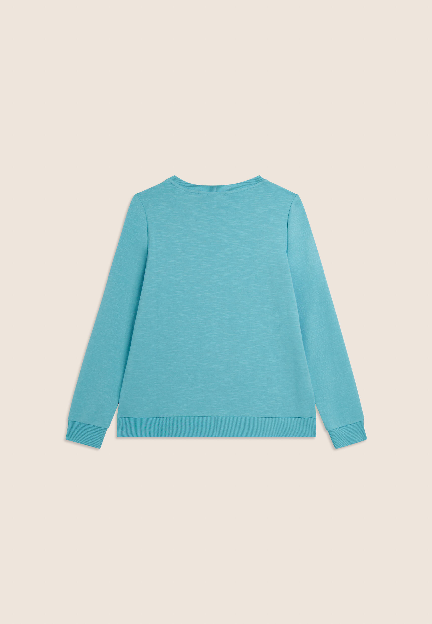 Sweat-shirt à col rond et devant croisé 6/7