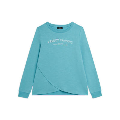 Felpa con Scollo Girocollo e Fronte a Incrocio