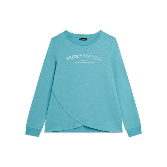 Felpa con Scollo Girocollo e Fronte a Incrocio