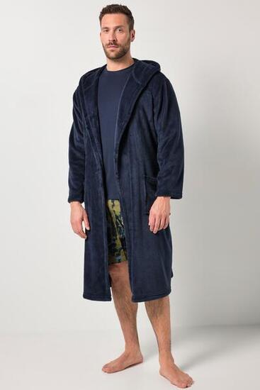 Herren Bademantel Homewear Mikrofaser Bindegürtel