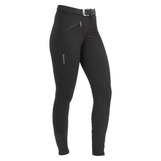 Pantalon d'équitation femme en coton stretch