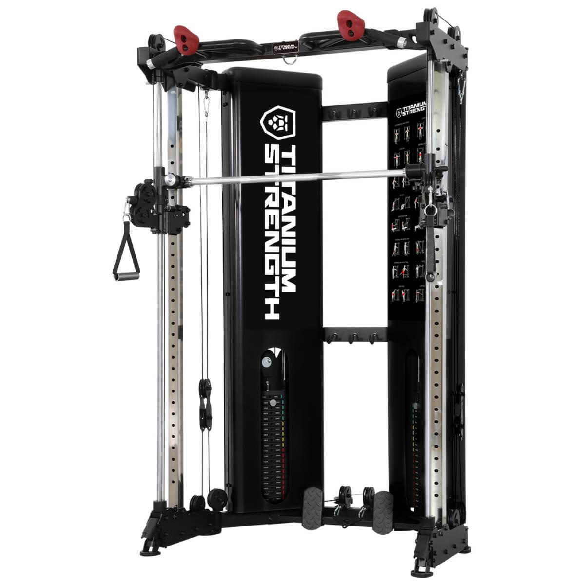 Polia Dupla Ajustável + Smith com Placas Integradas (2x90 kg) – Dobrável 3/4
