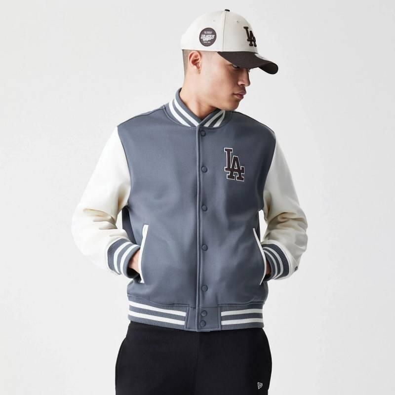Bomber MLB Los Angeles Dodgers New Era Panel Gris 1/2