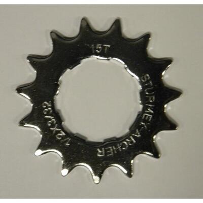 Pignone SA 3/32 9-spline 15T in metallo argento.