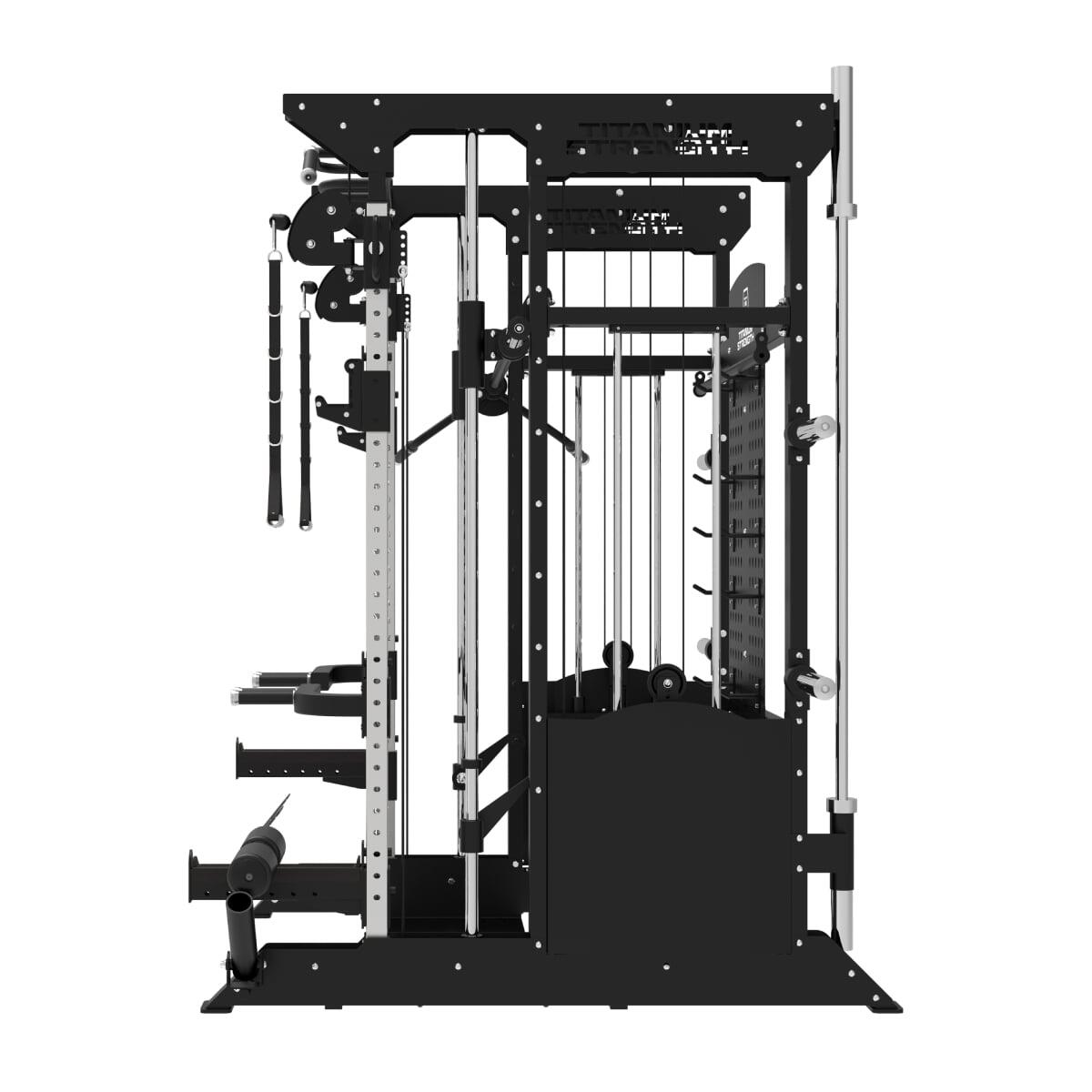 Multipower - Máquina Smith con Doble Polea + Rack + 240KG de Placas Incluídos 3/5
