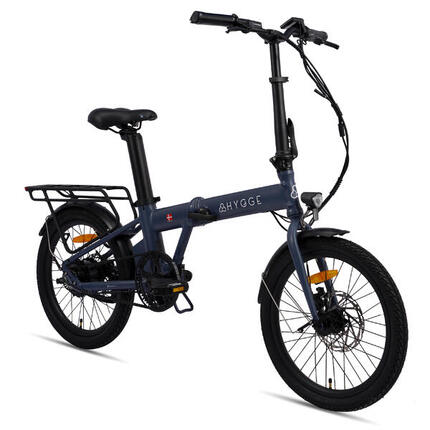 Virum Auto 2026 Vélo Électrique Pliable, 3 Vitesses Automatique, Courroie – Bleu