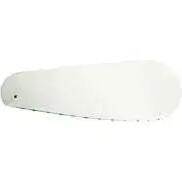 26-inch Linen Chaincase – White Lacquered Cloth, 64×22 cm.
