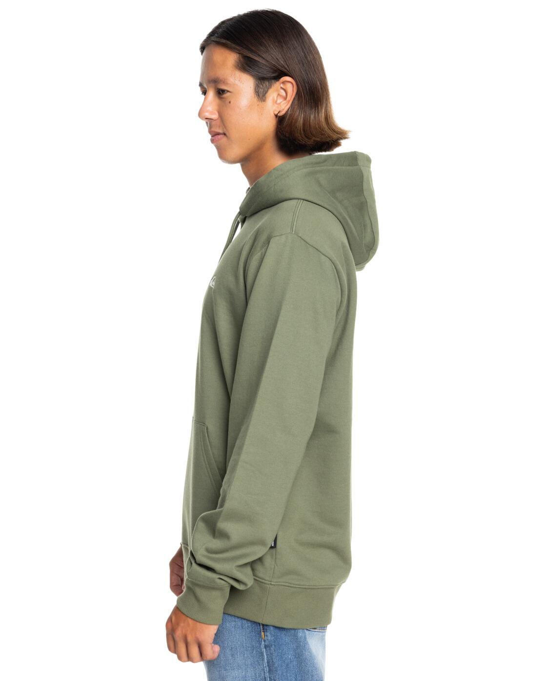 Kapuzenpulli BASIC Grün Herren 3/4