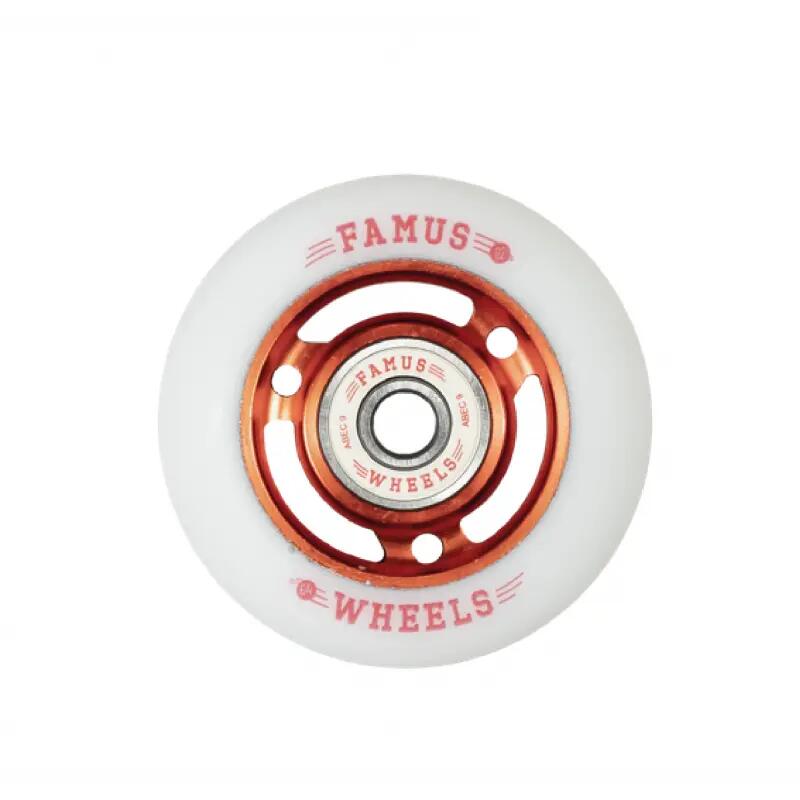 FAMUS Rad 3 Spokes 64mm Rot Weiß [x4] 4/4