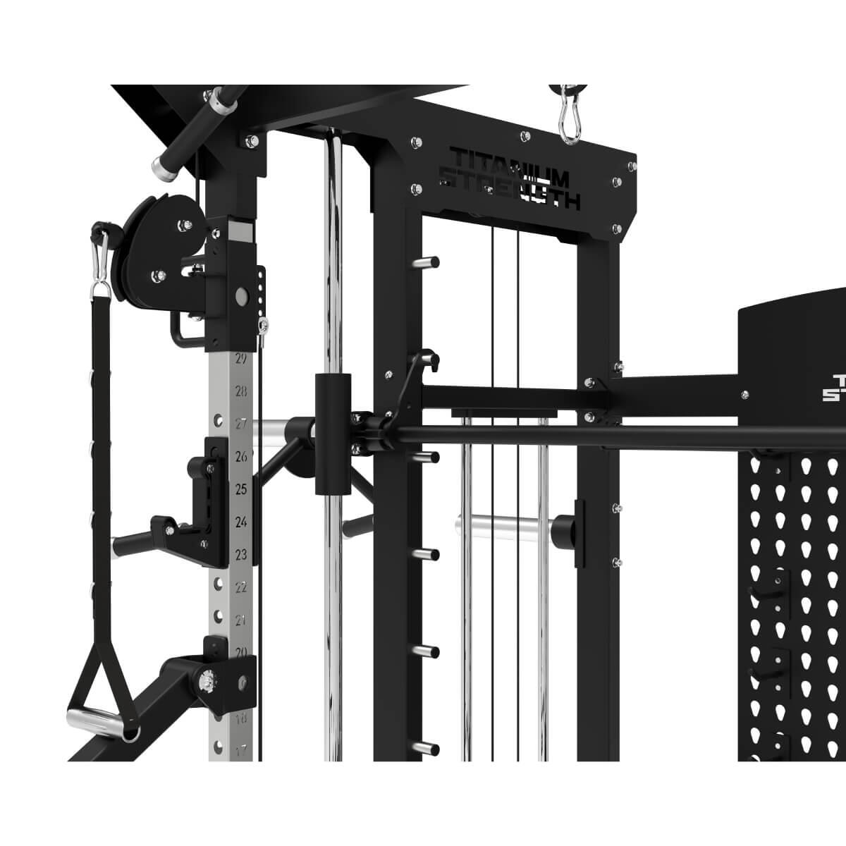 Multipower - Máquina Smith con Doble Polea + Rack + 240KG de Placas Incluídos 5/5