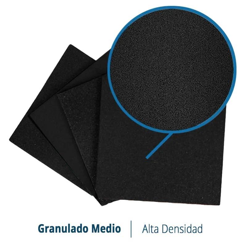 Piso do ginásio - Telha de Borracha 50x50 cm. 15mm (Preto) - Pacote 10 3/8