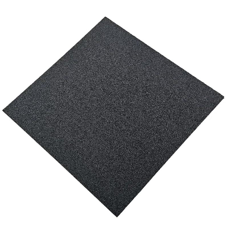 Piso do ginásio - Telha de Borracha 50x50 cm. 15mm (Preto) - Pacote 10 2/8