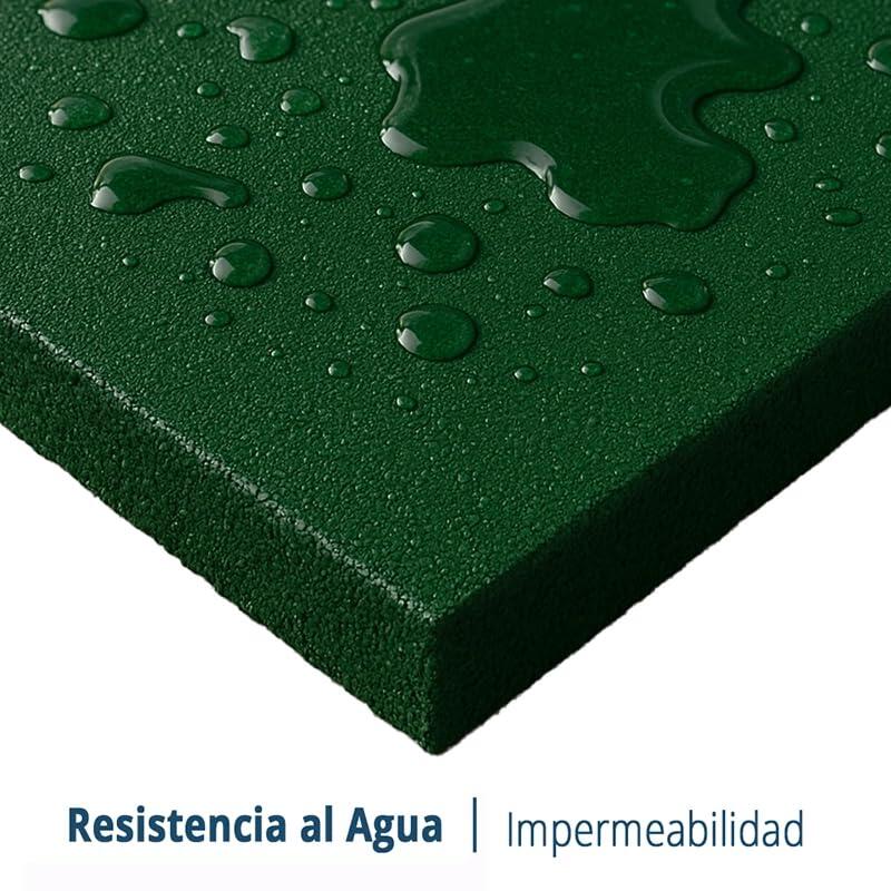 Piso do ginásio. Telha de borracha (C1) Pacote 8. 1x1x15mm (Verde) 2/4