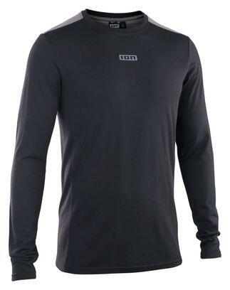 ION Langarm Trikot MTB Merino Schwarz Herren