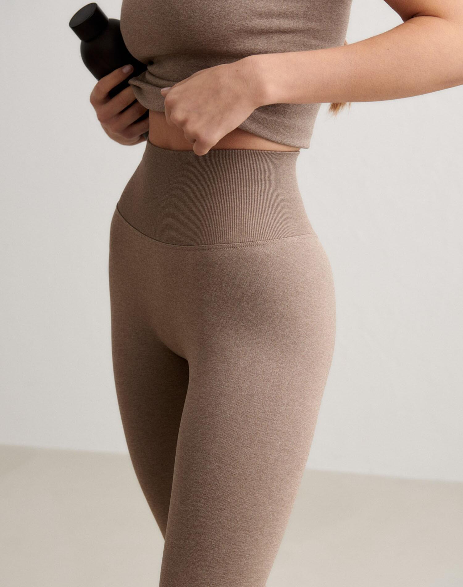 Mujer Leggings Sin Costura Espresso Melange 4/5