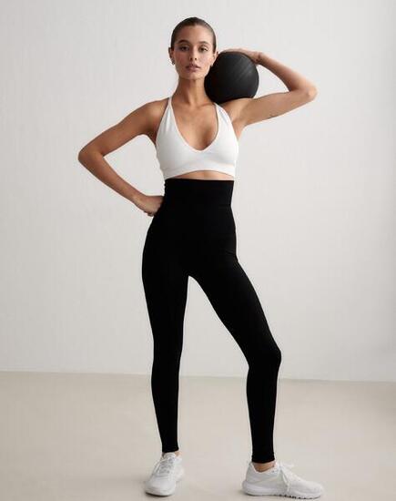 Femme Leggings Résistant aux squat Soutenir la Abdominale Noir