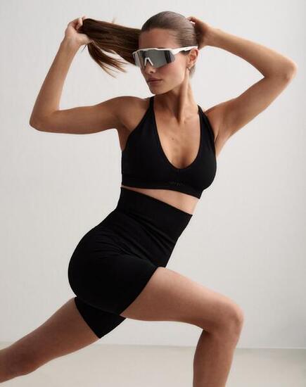 Femme Short Résistant aux squat Soutenir la Abdominale Noir