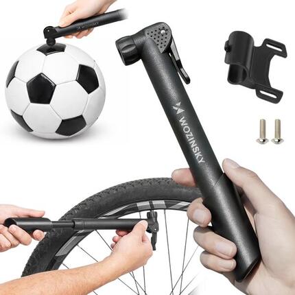 Pompka rowerowa z uchwytem ręczna 80 psi Presta Schrader do piłek do roweru