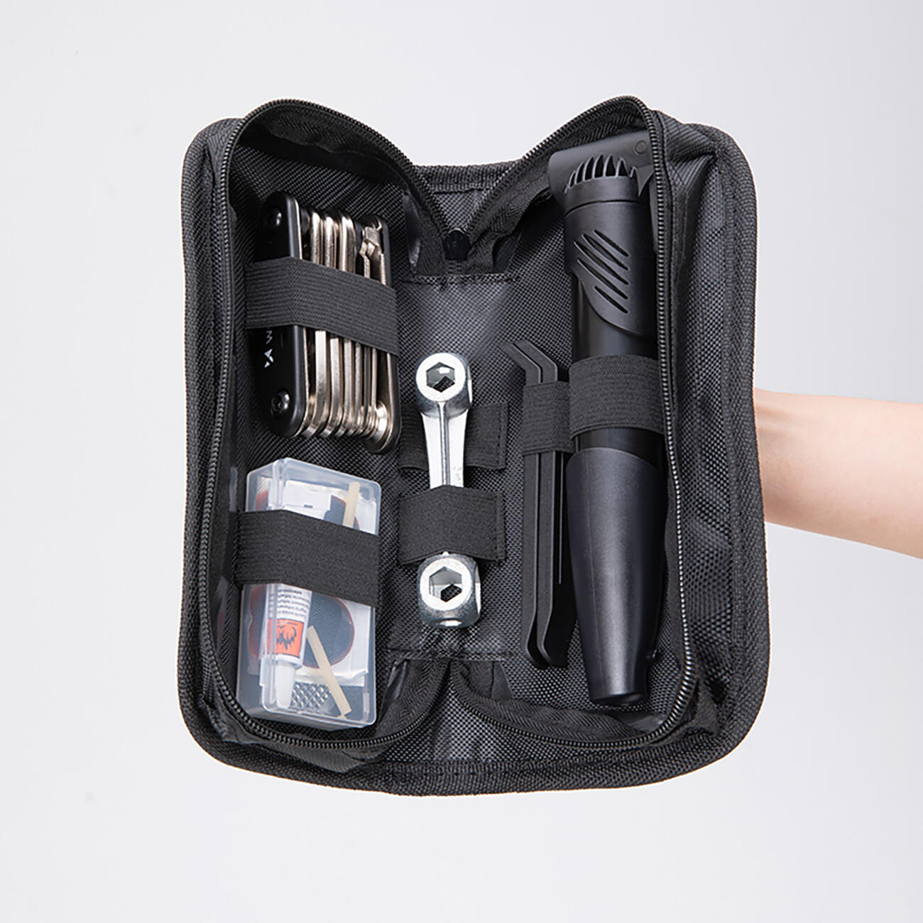 Wozinsky fietsgereedschapsset – 16-in-1-multitool, pomp, tas 3/7