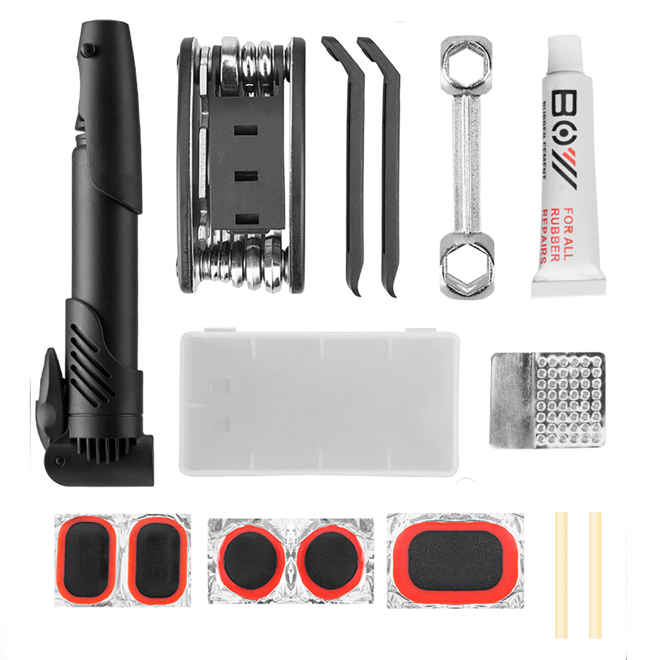 Wozinsky fietsgereedschapsset – 16-in-1-multitool, pomp, tas 7/7