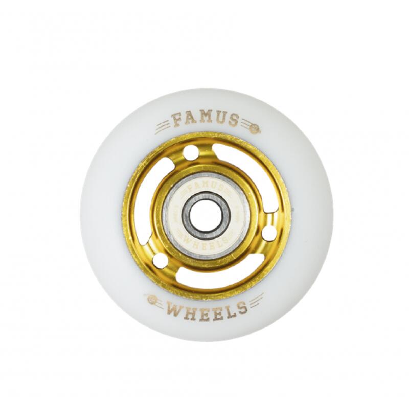 FAMUS Rad 3 Spokes 64mm Gold Weiß [x4] 4/4