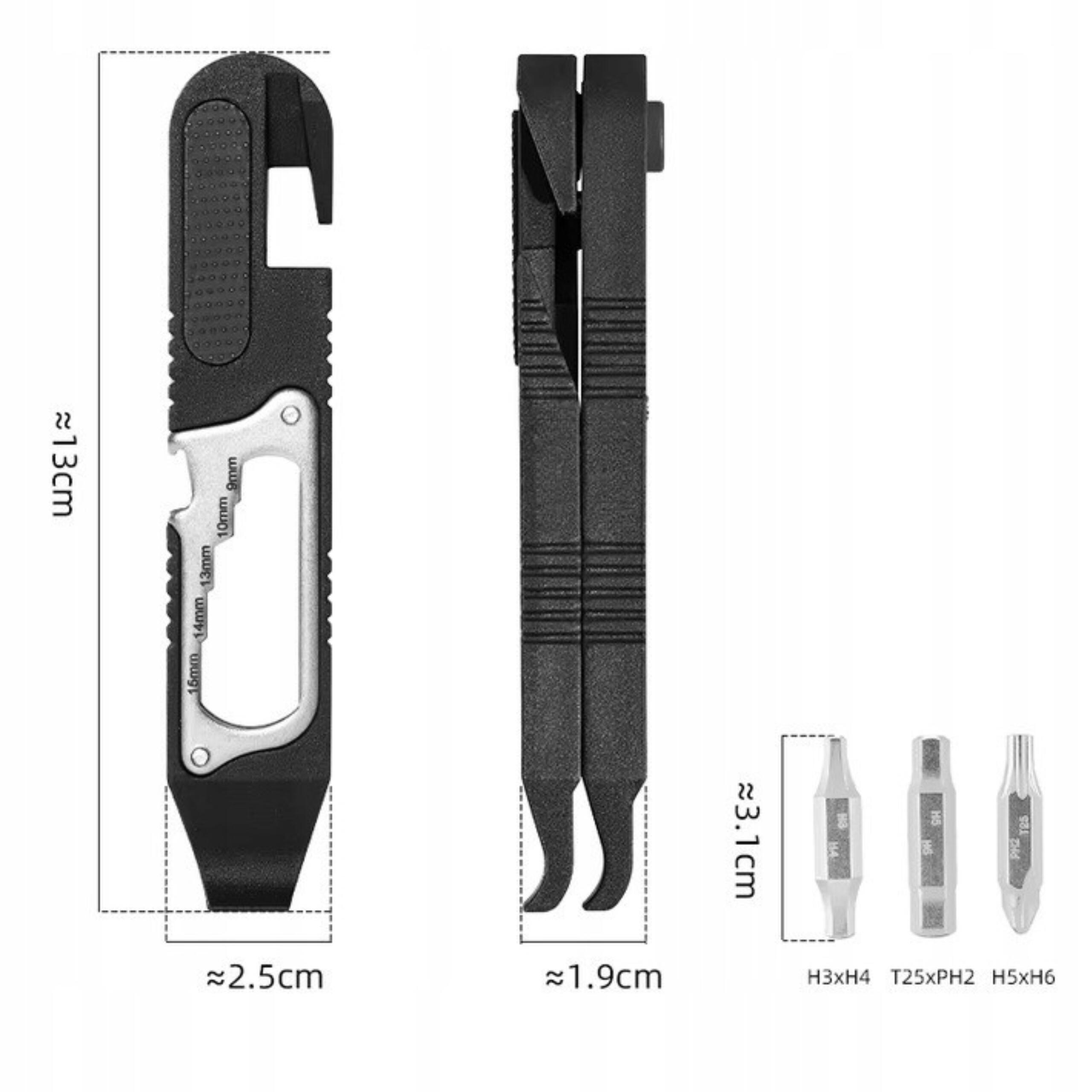 Fahrrad Multitool 14 in 1 kompaktes Werkzeugset 3/7