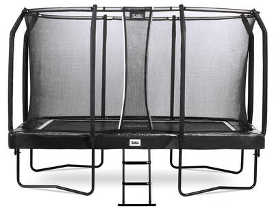 First class - trampoline met ladder - 366x214cm - zwart