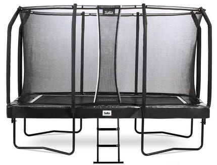 First Class - 366x214cm - Rechteckiges Trampolin met Leiter- Schwarz