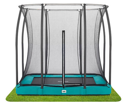 Trampolin - Comfort Edition Ground - 214 x 153 cm - Rechteckig Schwarz