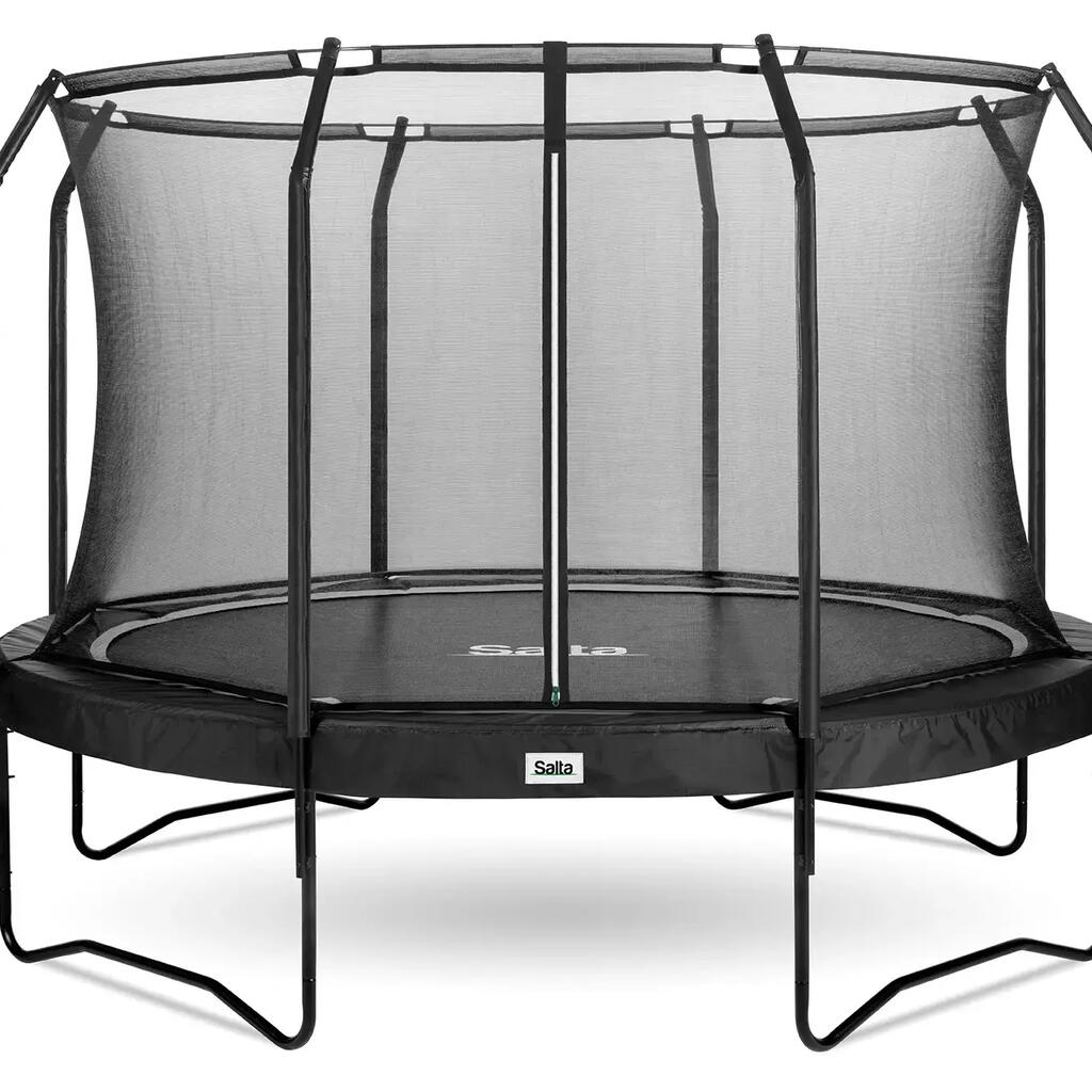 Salta 12ft Premium Black Edition Round Trampoline with Enclosure