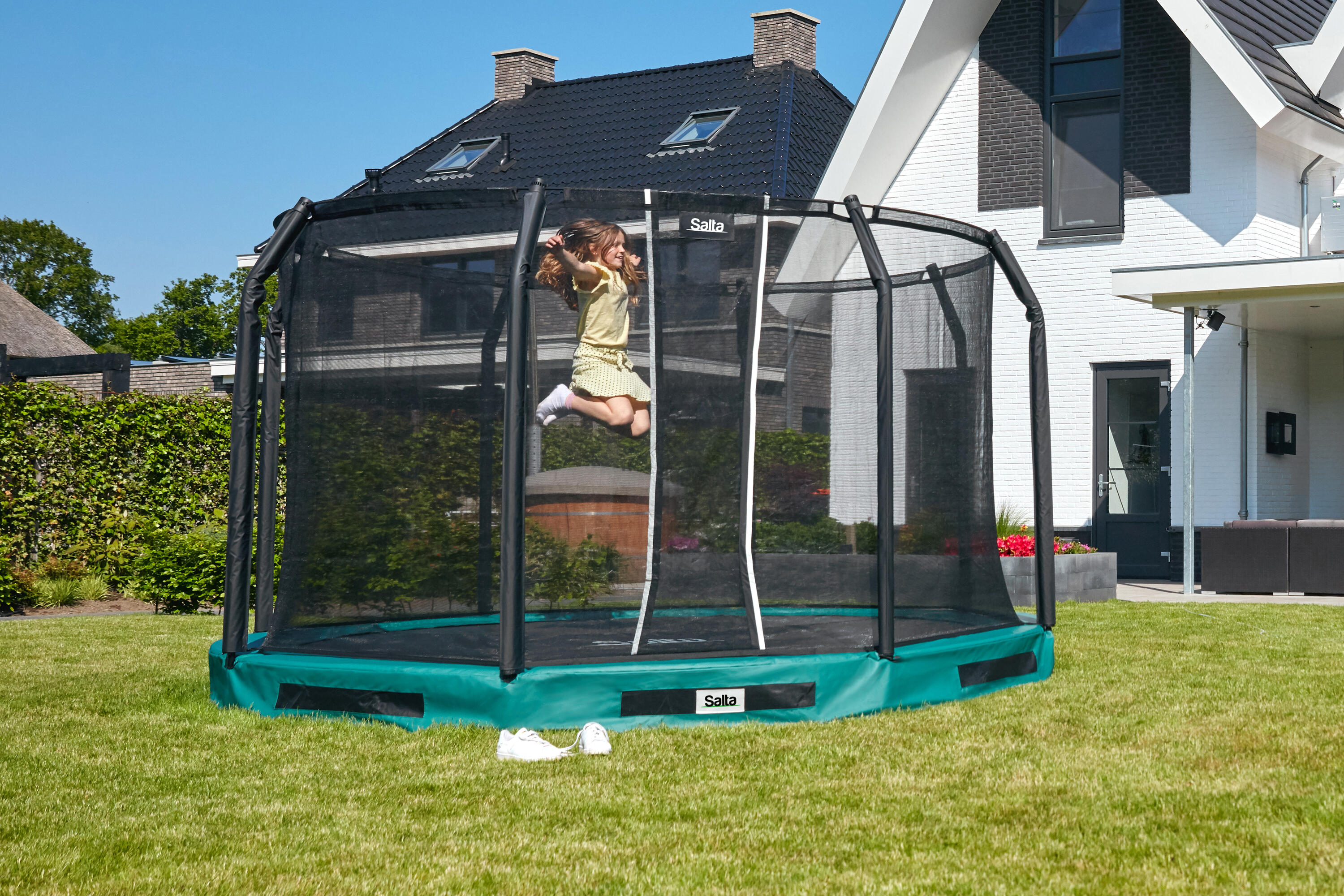 Premium Ground - Inground trampoline - ø396cm - Groen 7/8