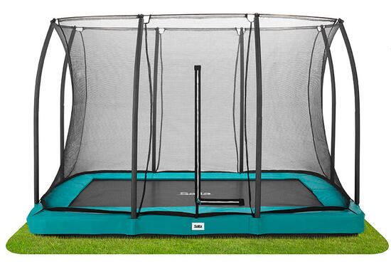 Trampolin - Comfort Edition Ground - 305 x 214 cm - Rechteckig Schwarz