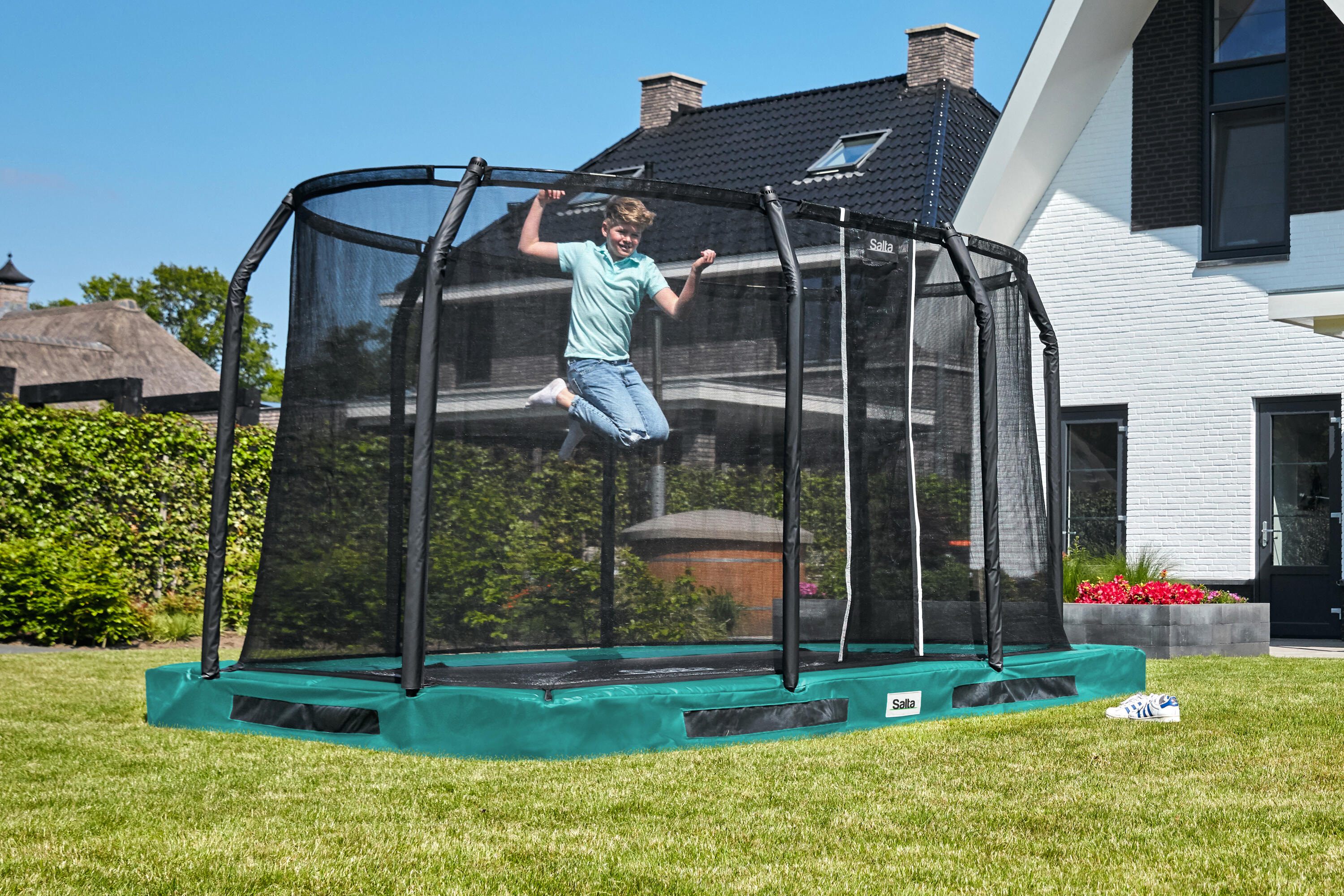 Trampoline - Premium Ground - 305 x 214 cm - Rechteckig Graun 7/7