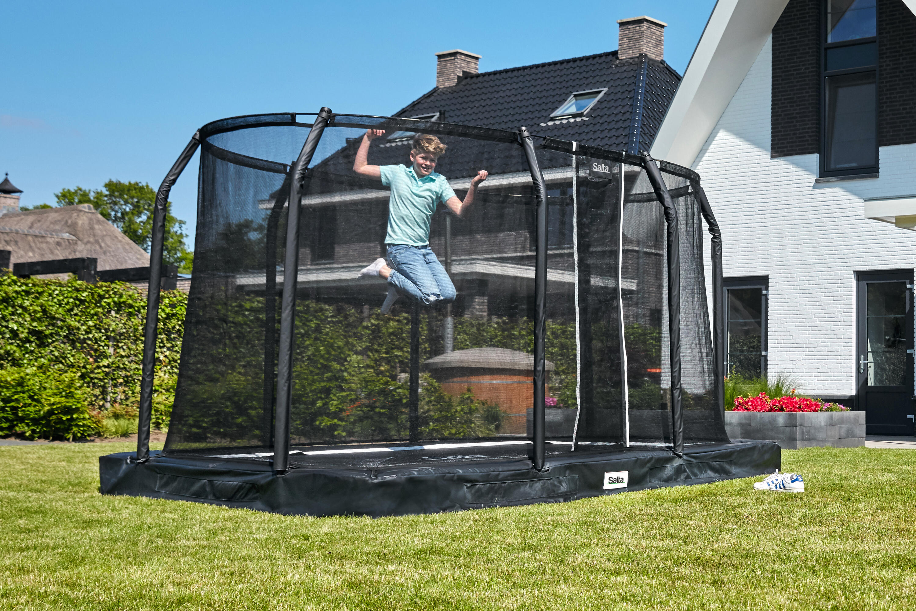Trampoline - Premium Ground - 214 x 153 cm - Rechteckig Schwarz 7/7