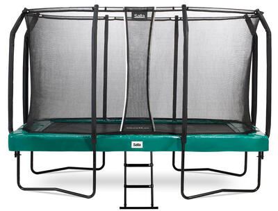 First class - trampoline met ladder - 366x214cm - groen