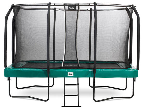 First Class - 366x214cm - Rechteckiges Trampolin met Leiter- Schwarz