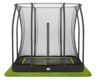 Trampoline - comfort edition ground - 214 x 153 cm - rechthoekig zwart