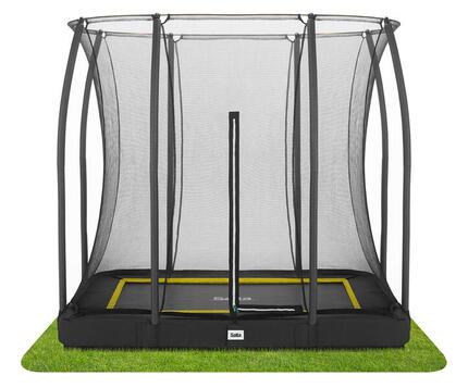 Trampolin - Comfort Edition Ground - 214 x 153 cm - Rechteckig Schwarz