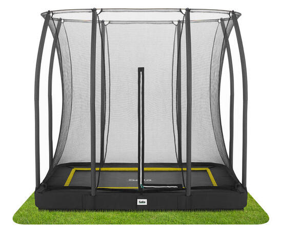 Trampolin - Comfort Edition Ground - 214 x 153 cm - Rechteckig Schwarz